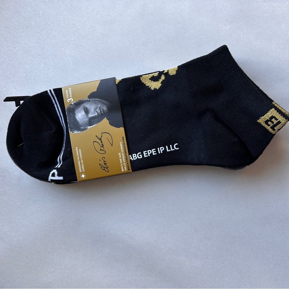 Elvis Presley Men's Socks Size 7-11 (Pack of 3) Fanatic Low Cut